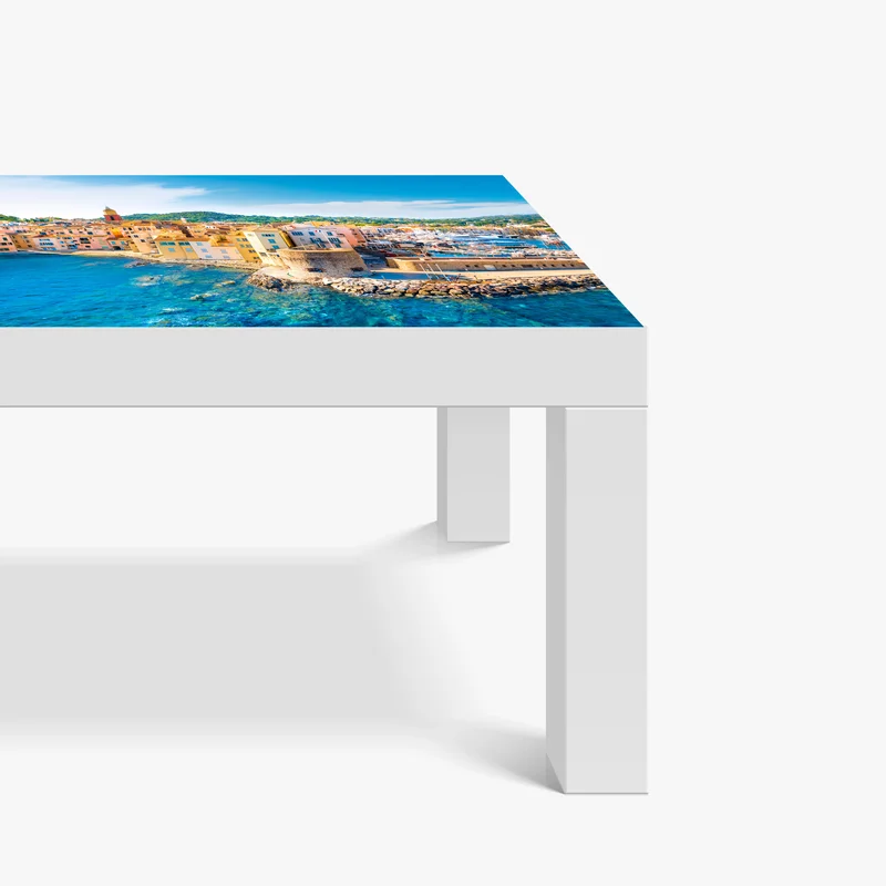 Tischaufkleber und Schreibtischaufkleber sonniger Mittelmeerhafen