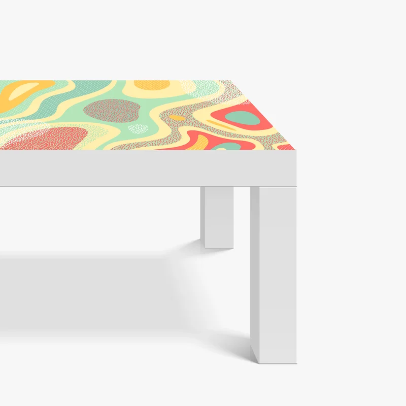 Tischaufkleber und Schreibtischaufkleber pastelliges organisches abstraktes muster