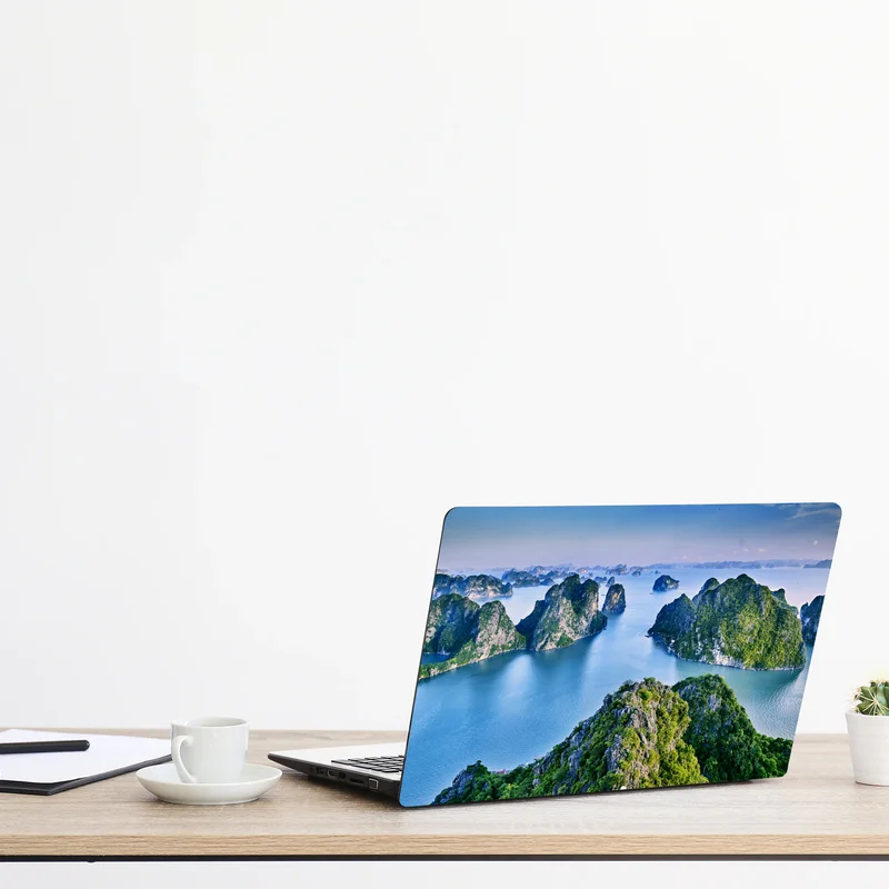 Naklejka na laptopa zatoka Ha Long panorama wapiennych wysp