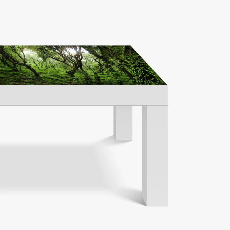 Tischaufkleber und Schreibtischaufkleber mystischer grüner wald