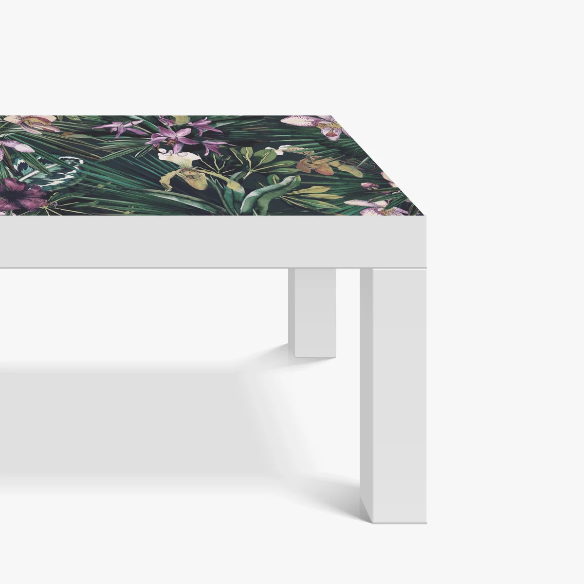 Tischaufkleber und Schreibtischaufkleber tropische orchideen in aquarell und palmblättern Tischaufkleber und Schreibtischaufkleber tropische orchideen in aquarell und palmblättern