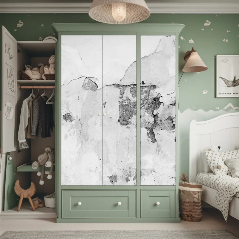 Schrankaufkleber verwitterter putz in grautönen Schrankaufkleber verwitterter putz in grautönen