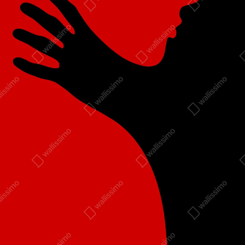 Kühlschrankaufkleber kräftige rot-schwarze silhouette Kühlschrankaufkleber kräftige rot-schwarze silhouette