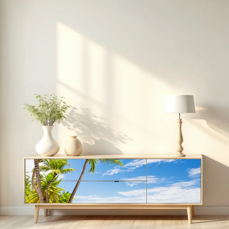 Repositionierbarer Aufkleber palmenstrand in Punta Cana