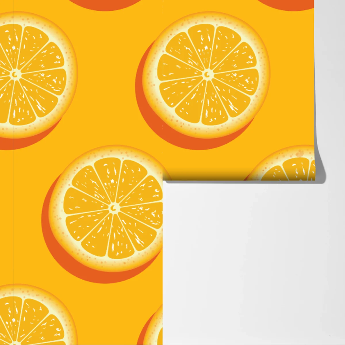 Fototapete lebhaftes muster mit orangenscheiben Fototapete lebhaftes muster mit orangenscheiben