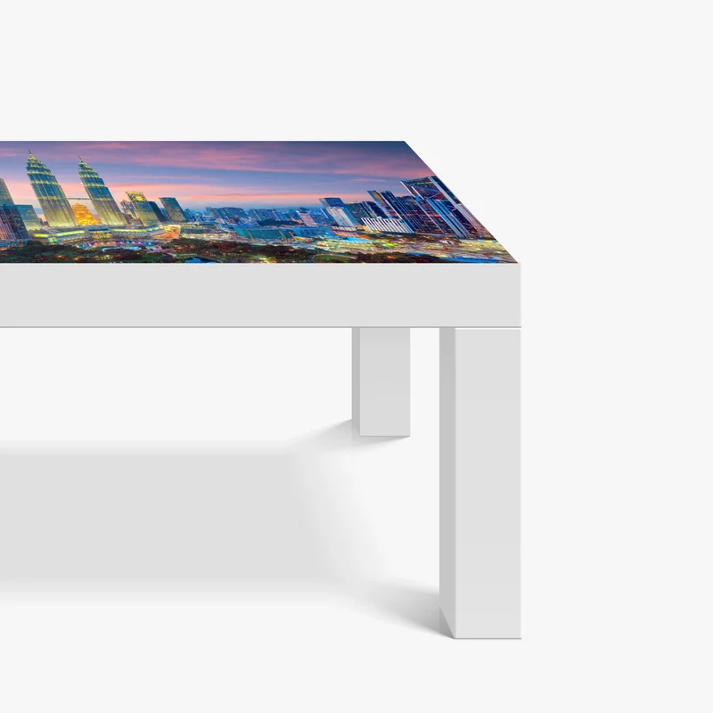 Tischaufkleber und Schreibtischaufkleber Kuala Lumpur skyline bei dämmerung
