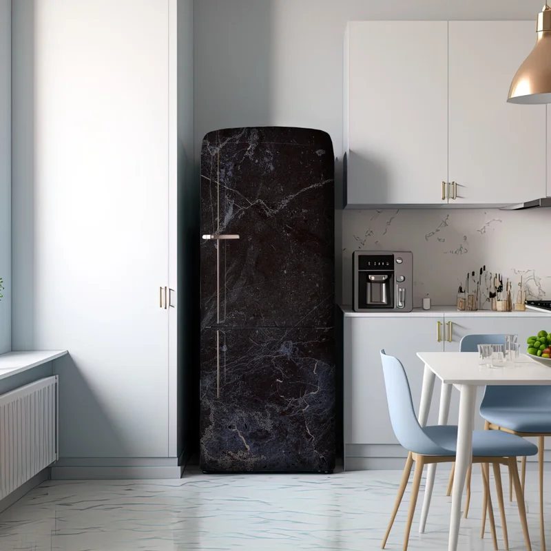 Kühlschrankaufkleber dunkle marmortextur mit blauen adern Kühlschrankaufkleber dunkle marmortextur mit blauen adern