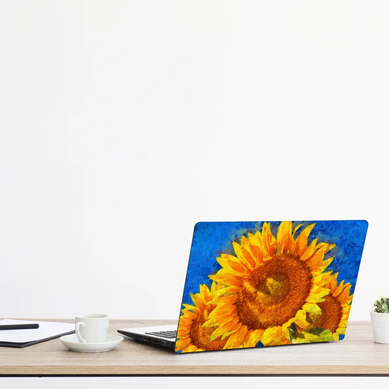 Naklejka na laptopa żywe słoneczniki w stylu Van Gogha Naklejka na laptopa żywe słoneczniki w stylu Van Gogha
