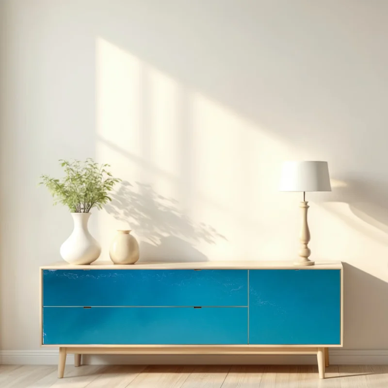 Repositionierbarer Aufkleber luftaufnahme der türkisfarbenen küste von Nusa Penida