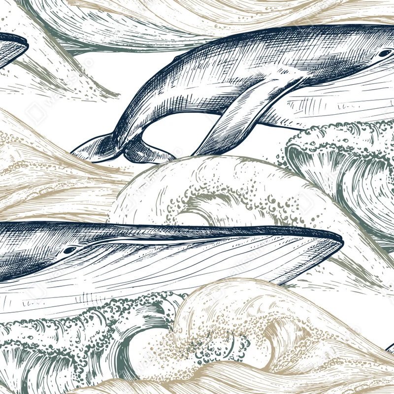 Tischaufkleber und Schreibtischaufkleber handgezeichnete wale und ozeanwellen Tischaufkleber und Schreibtischaufkleber handgezeichnete wale und ozeanwellen