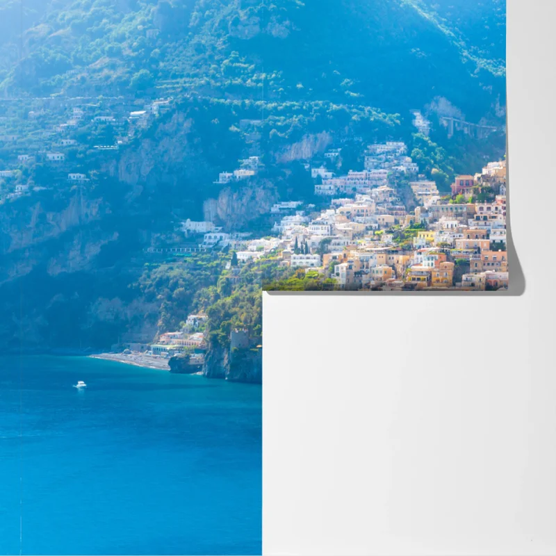 Fototapeta Positano: kolorowa wioska na wybrzeżu Amalfi Fototapeta Positano: kolorowa wioska na wybrzeżu Amalfi