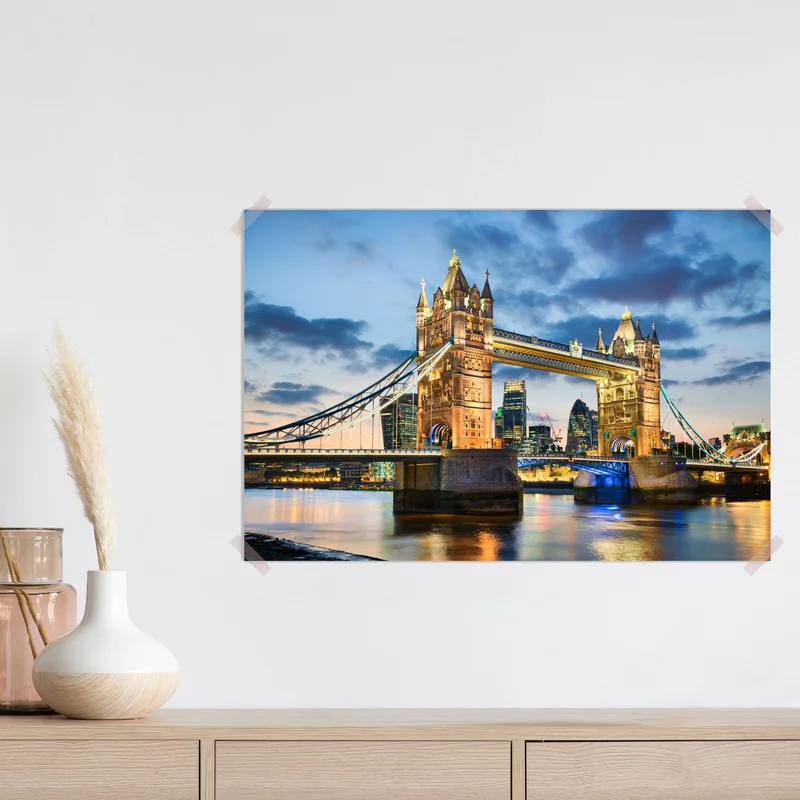 Poster Tower Bridge bei dämmerung, London skyline Poster Tower Bridge bei dämmerung, London skyline