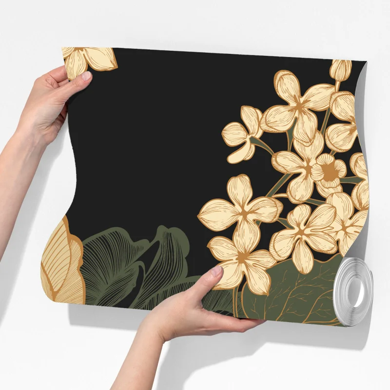 Fototapete goldene pfingstrosen vor dunklem botanischem hintergrund Fototapete goldene pfingstrosen vor dunklem botanischem hintergrund