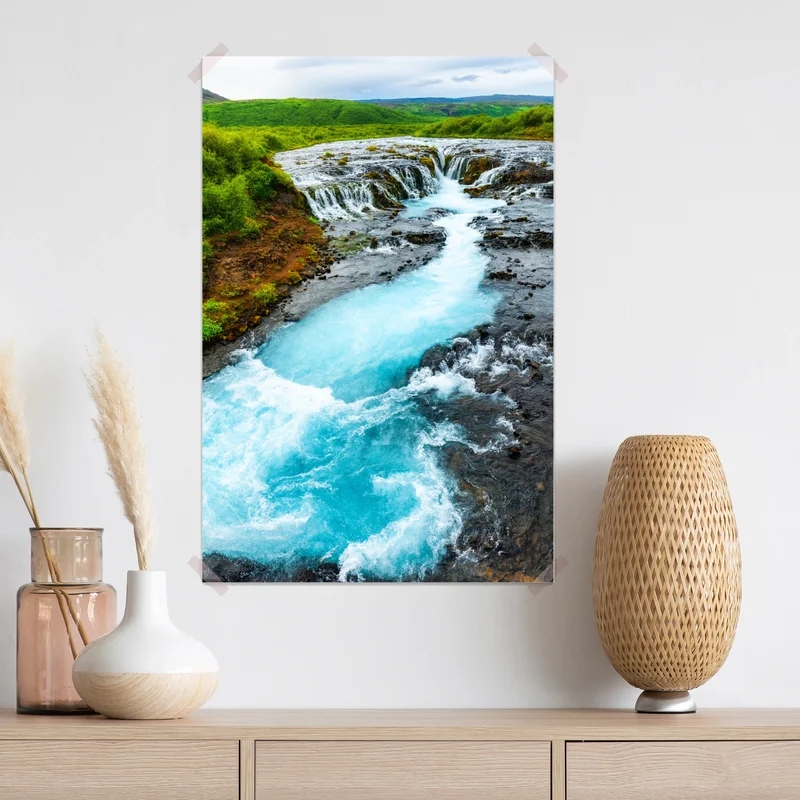 Poster wasserfall Bruarfoss, Island Poster wasserfall Bruarfoss, Island