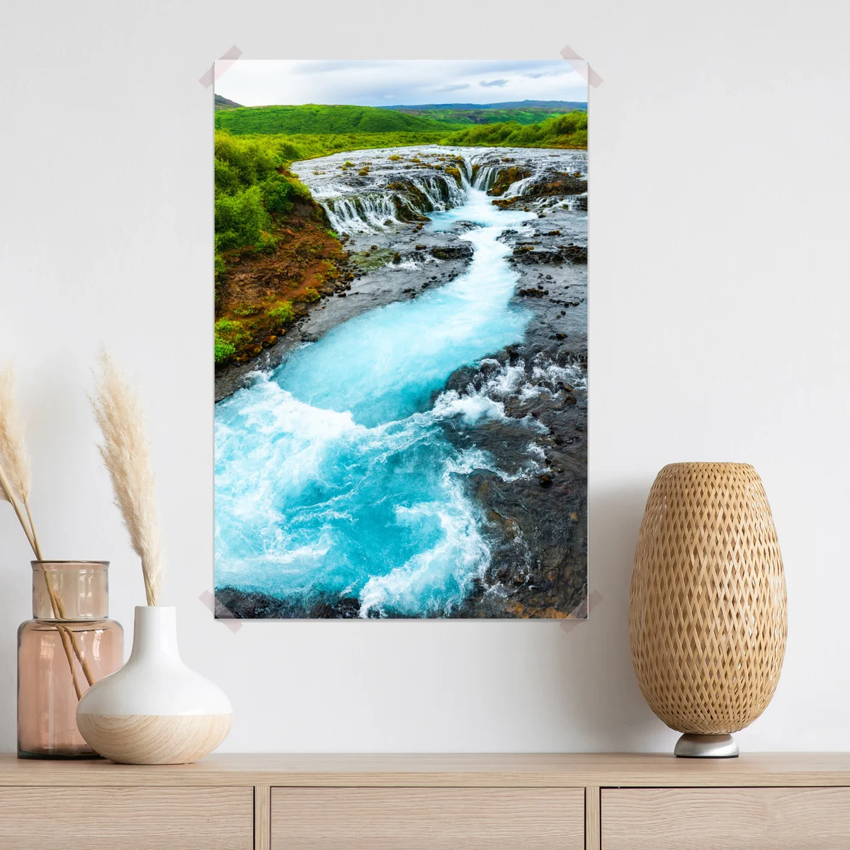 Poster wasserfall Bruarfoss, Island Poster wasserfall Bruarfoss, Island