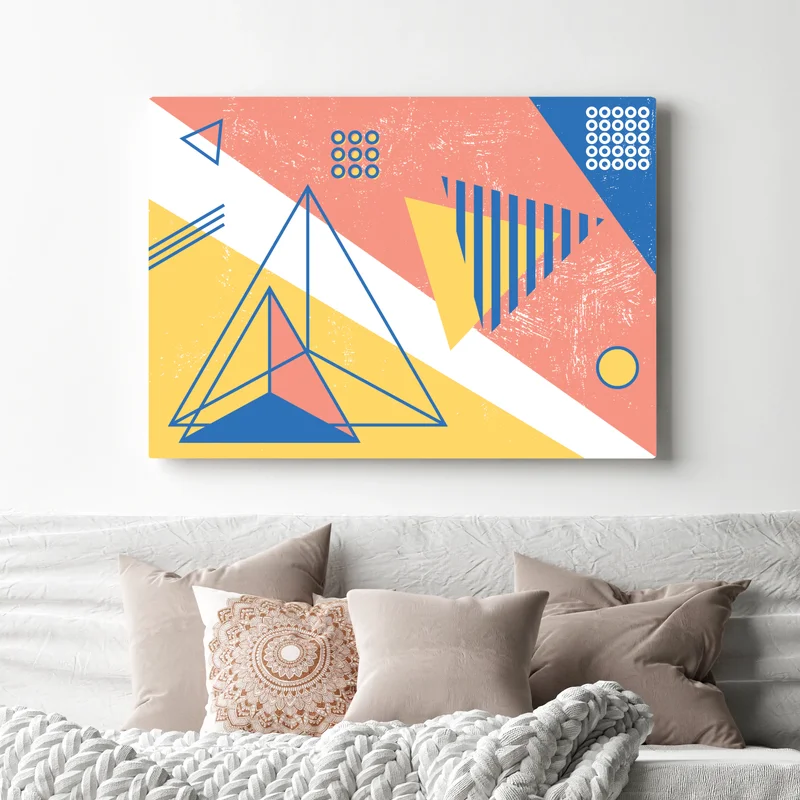 Leinwandbild pastellfarbene geometrische komposition Leinwandbild pastellfarbene geometrische komposition