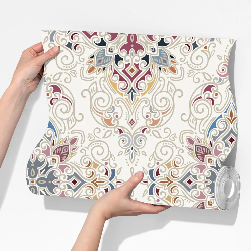 Fototapete ornamentales vintage-damastmuster Fototapete ornamentales vintage-damastmuster