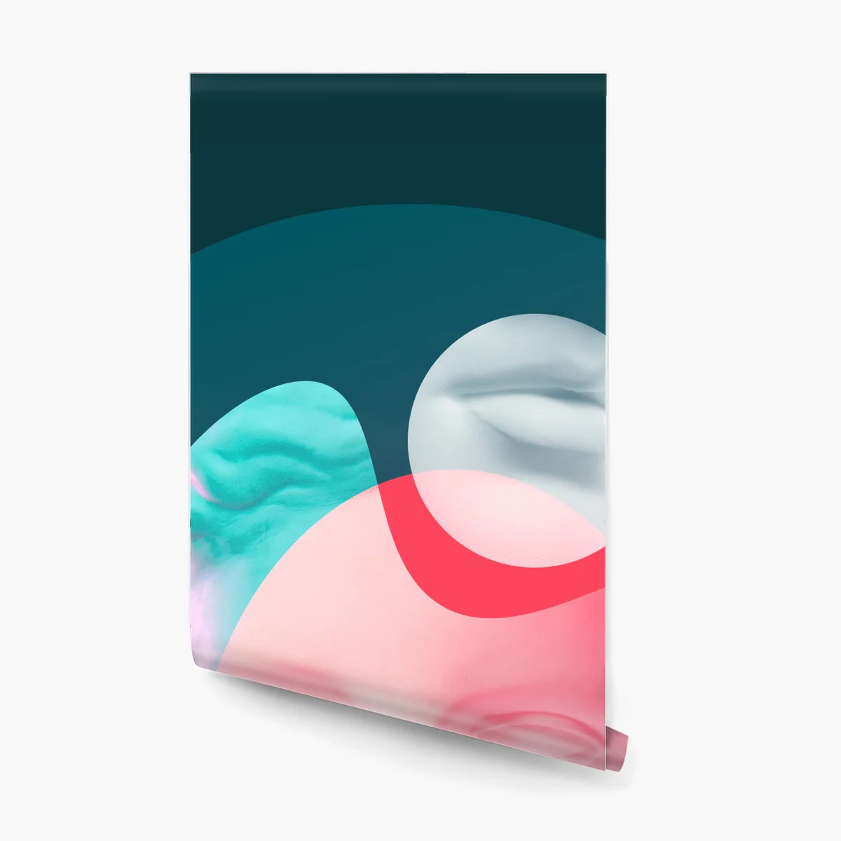 Fototapete surreales klassisches gesicht im duoton Fototapete surreales klassisches gesicht im duoton