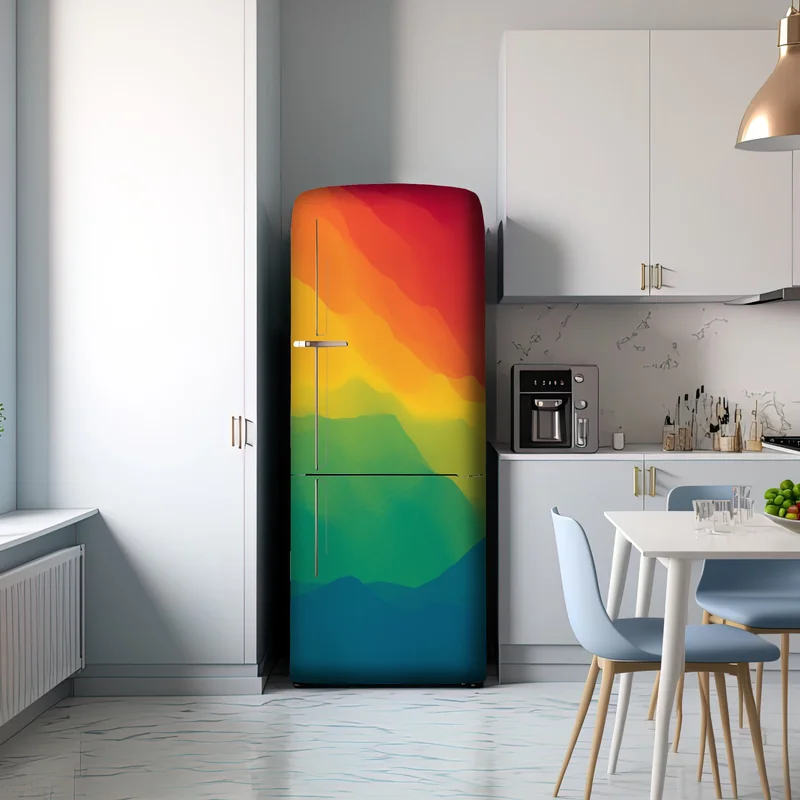 Kühlschrankaufkleber kräftiger geschichteter bergverlauf