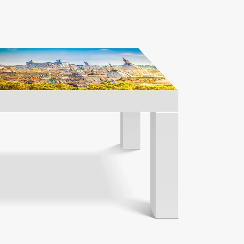 Tischaufkleber und Schreibtischaufkleber sonnige skyline von Rom mit kuppeln