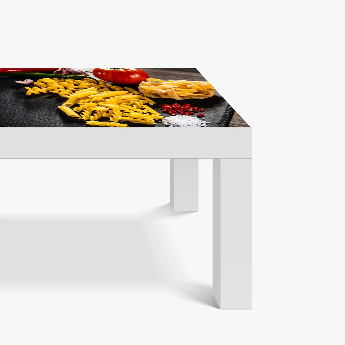 Tischaufkleber und Schreibtischaufkleber verschiedene trockene nudeln und frische zutaten Tischaufkleber und Schreibtischaufkleber verschiedene trockene nudeln und frische zutaten