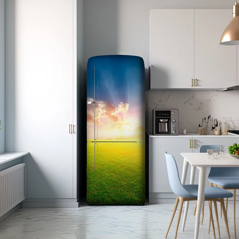 Kühlschrankaufkleber sonnenbeschienene wiese bei sonnenuntergang Kühlschrankaufkleber sonnenbeschienene wiese bei sonnenuntergang
