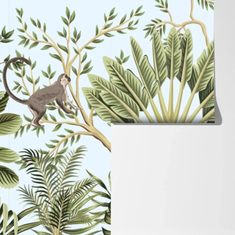 Fototapeta tropikalna dżungla ze zwierzętami Fototapeta tropikalna dżungla ze zwierzętami