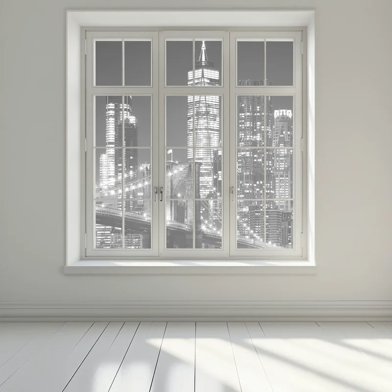 Fensteraufkleber Brooklyn Bridge und Manhattan skyline bei nacht Fensteraufkleber Brooklyn Bridge und Manhattan skyline bei nacht