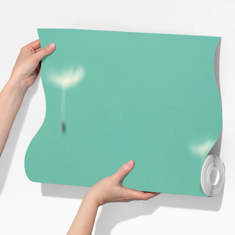 Fototapete drei löwenzahn-pusteblumen auf türkisgrund Fototapete drei löwenzahn-pusteblumen auf türkisgrund