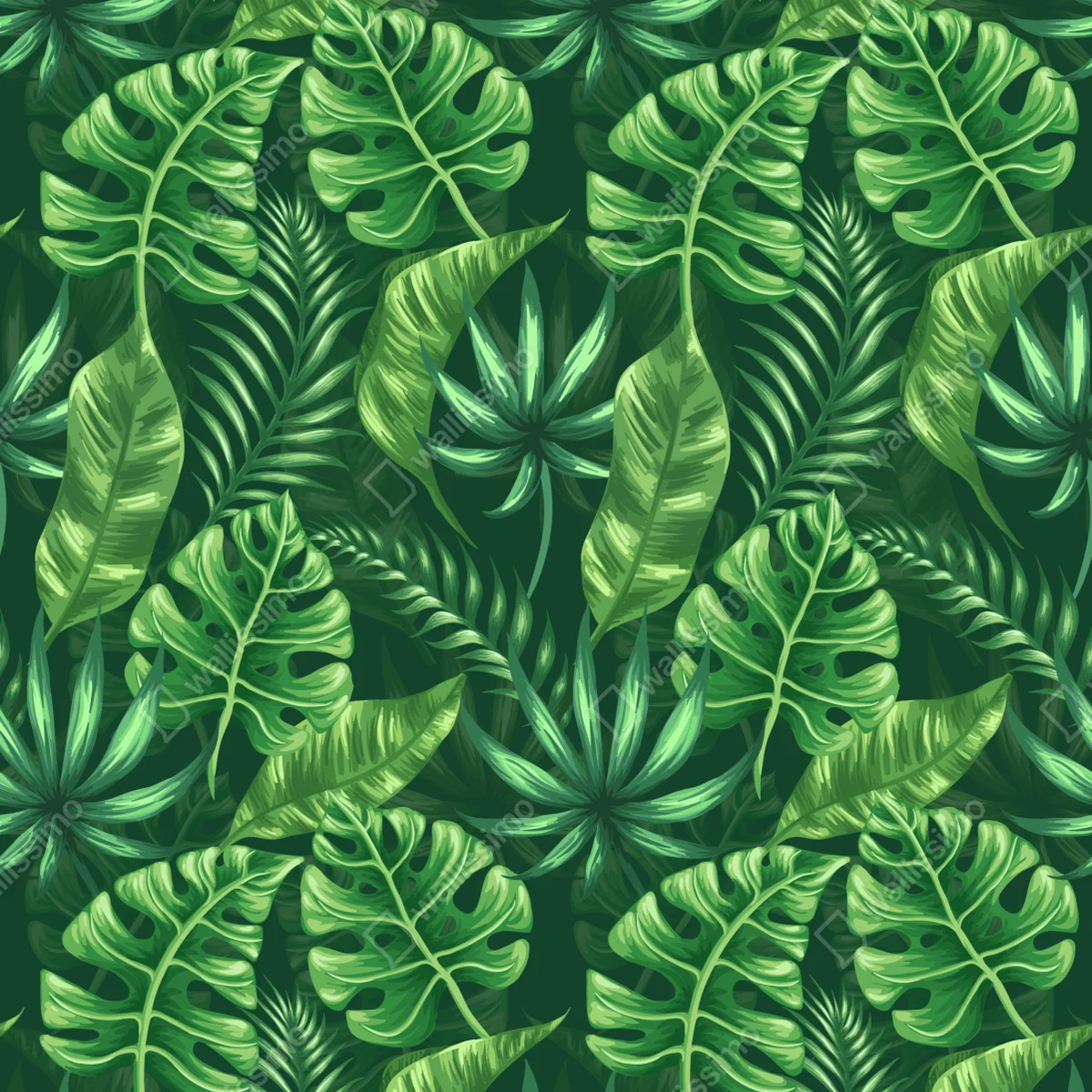 Kühlschrankaufkleber tropisches monstera blattmuster Kühlschrankaufkleber tropisches monstera blattmuster