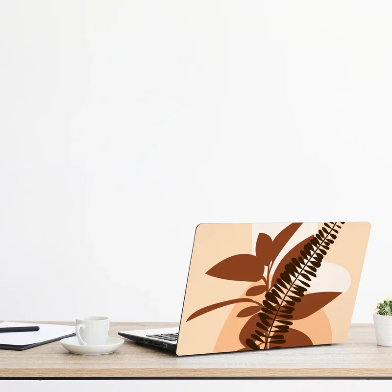 Laptop-Aufkleber erdige abstrakte blätter