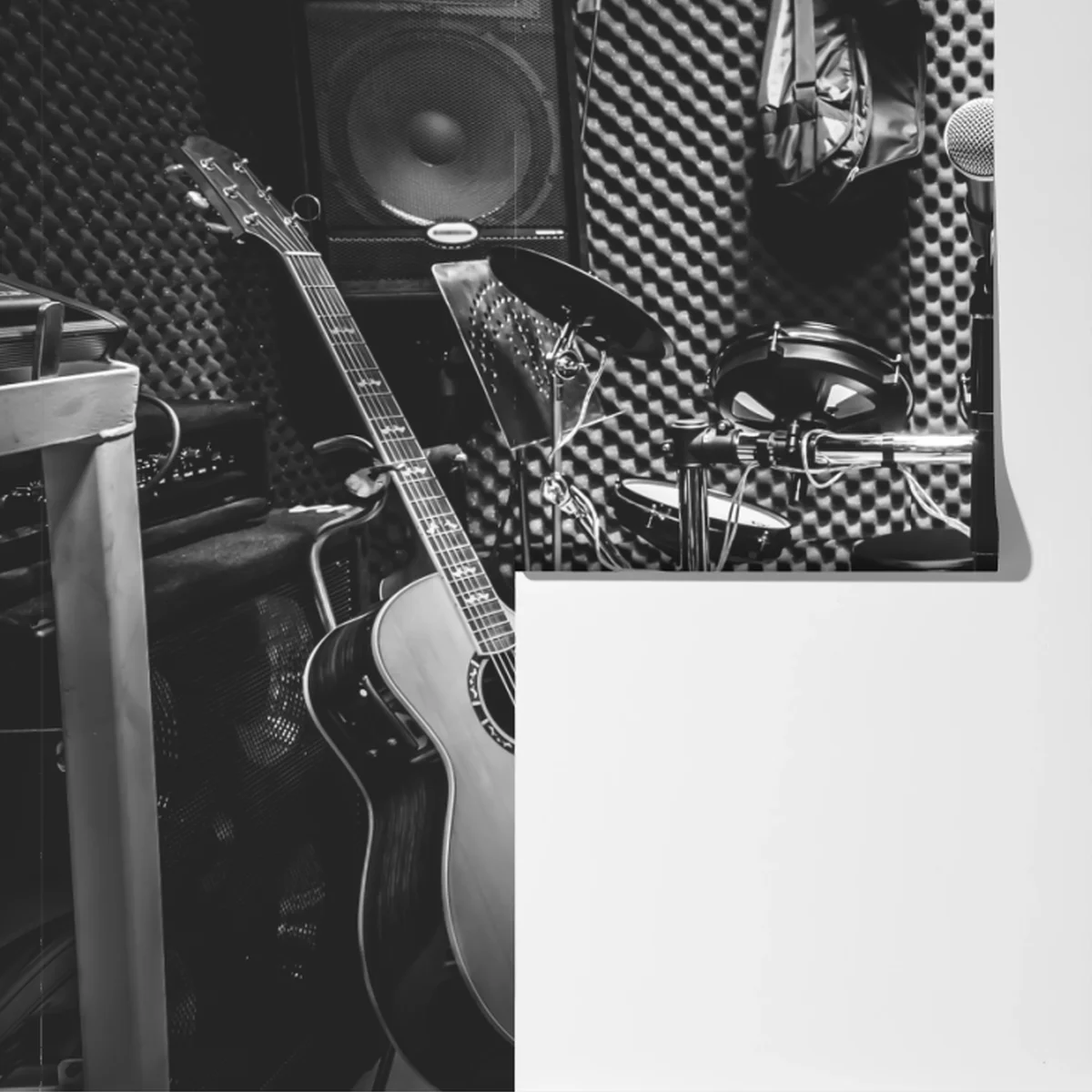 Fototapete monochromes musikstudio Fototapete monochromes musikstudio