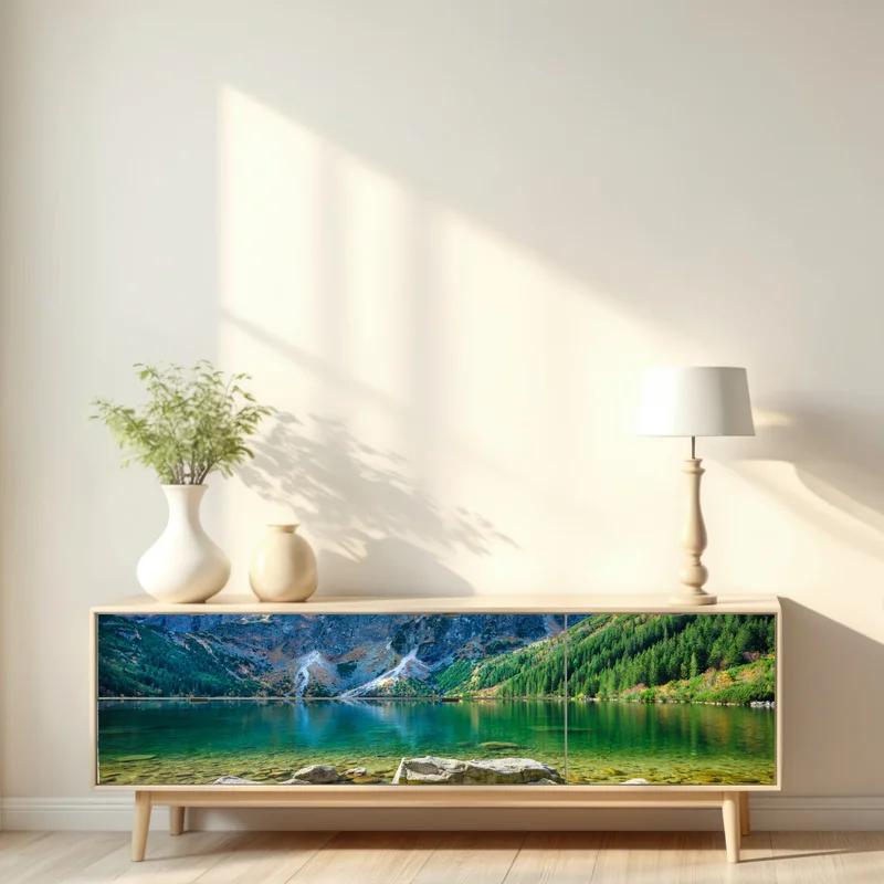 Repositionierbarer Aufkleber Morskie Oko smaragdsee in Tatra