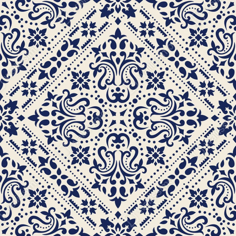 Schrankaufkleber marineblaues damast-fliesenmuster Schrankaufkleber marineblaues damast-fliesenmuster