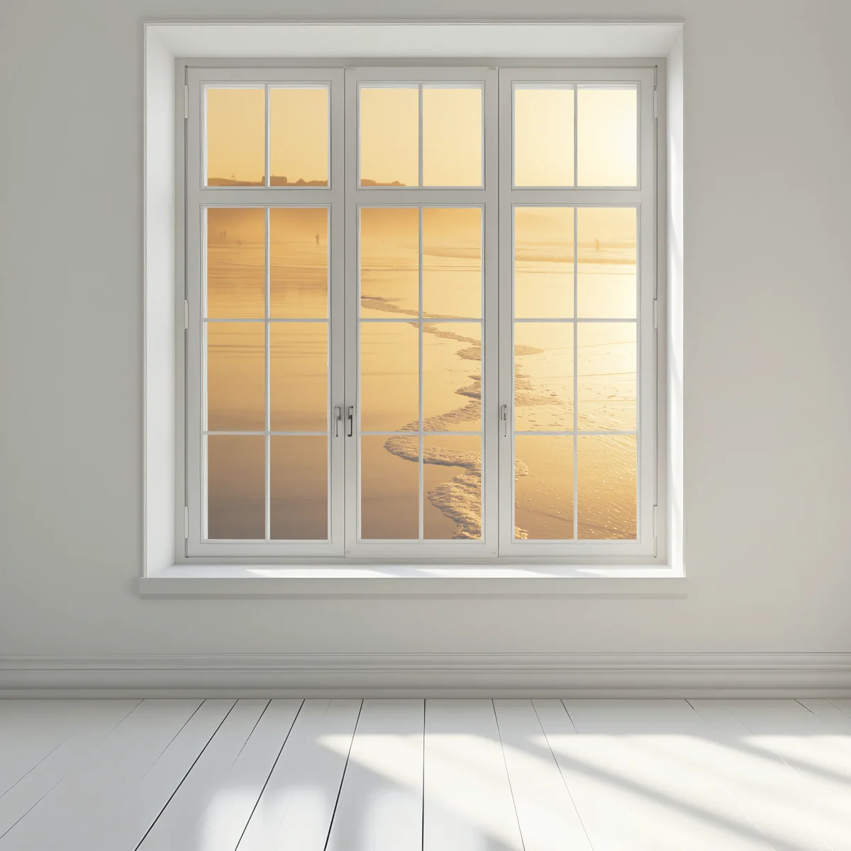 Fensteraufkleber goldener sonnenuntergang am strand von Sopelana Fensteraufkleber goldener sonnenuntergang am strand von Sopelana