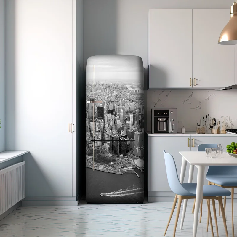 Kühlschrankaufkleber Manhattan skyline aus der luft