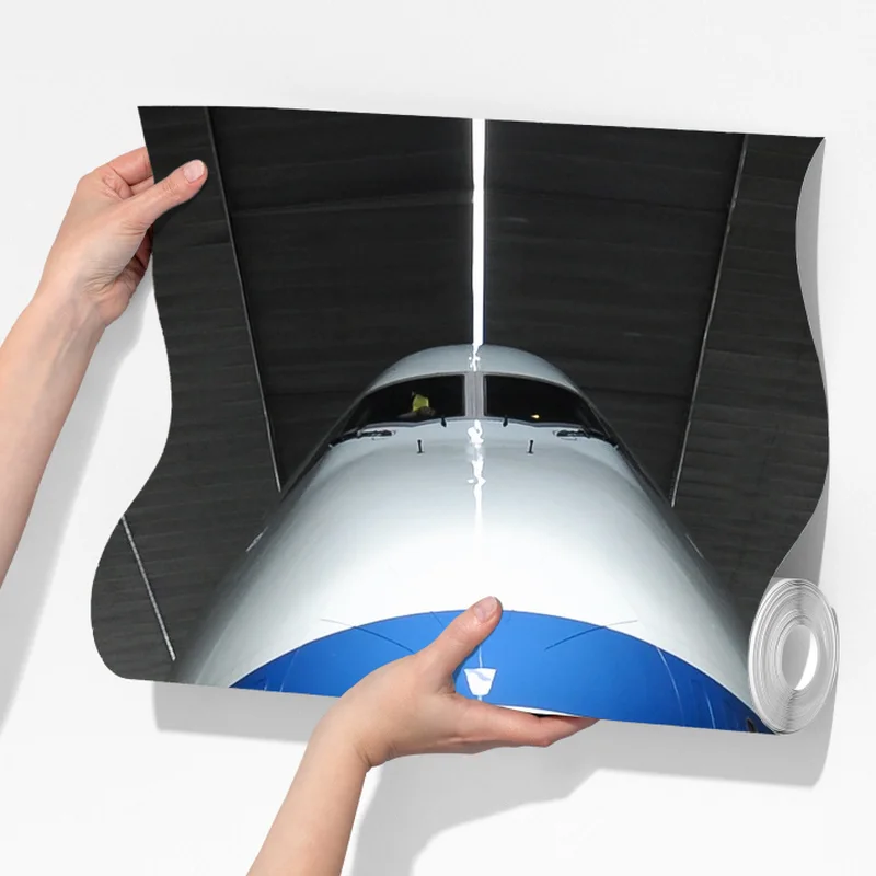 Fototapeta samolot towarowy w hangarze - widok z przodu Fototapeta samolot towarowy w hangarze - widok z przodu