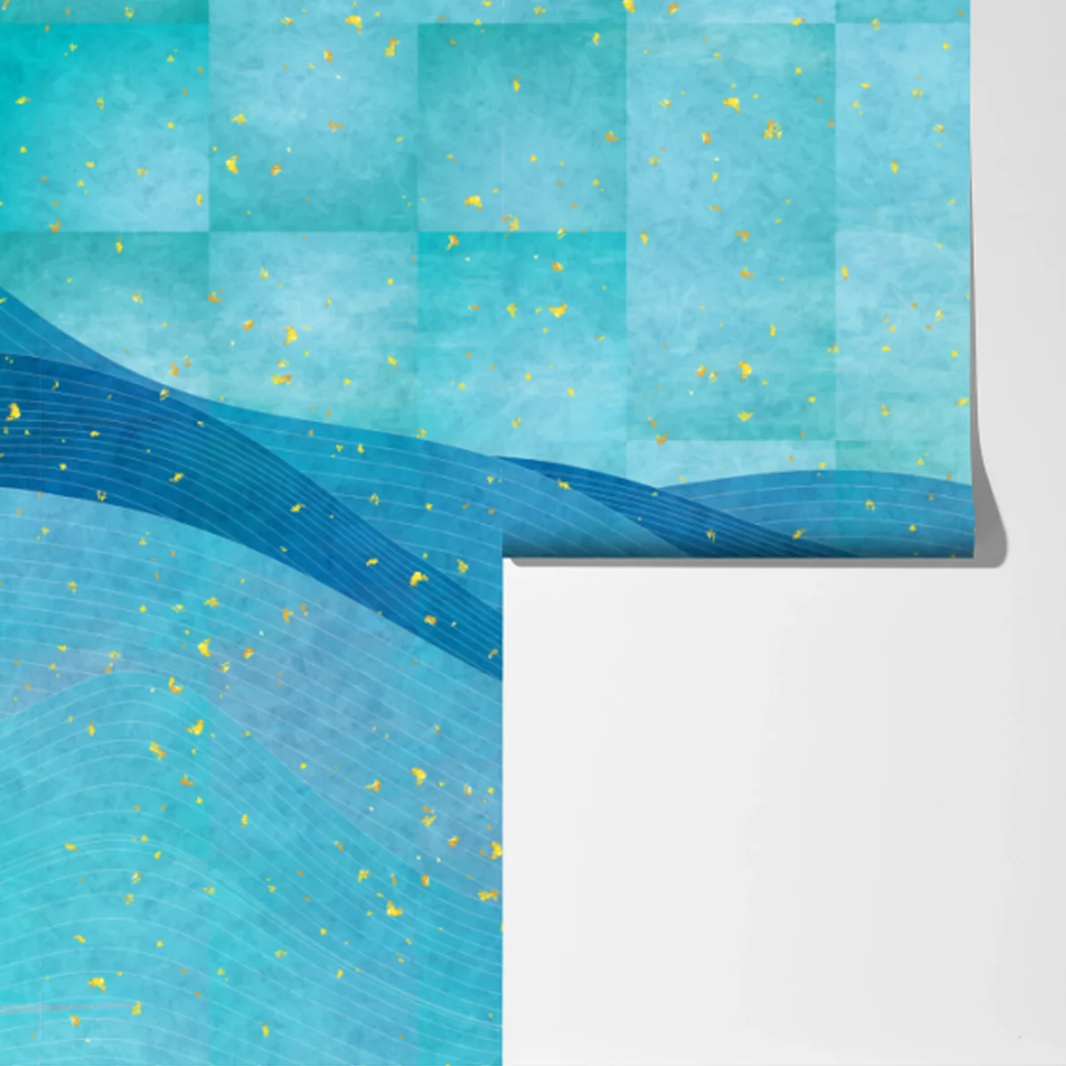 Fototapete türkiswellen abstrakte komposition Fototapete türkiswellen abstrakte komposition