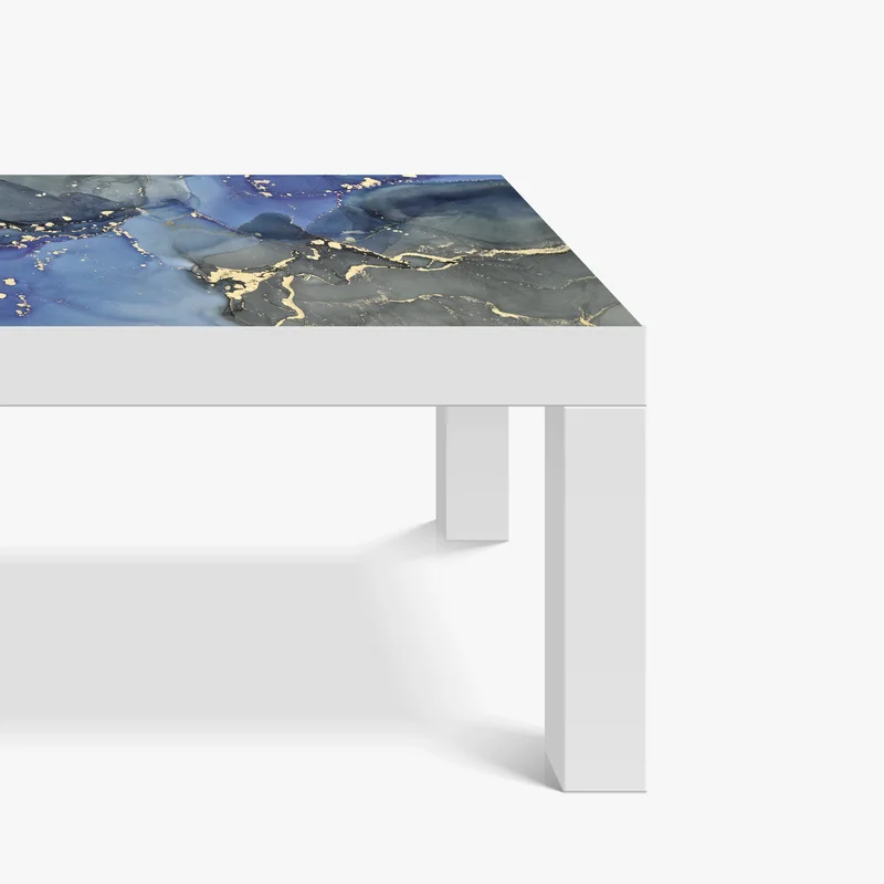 Tischaufkleber und Schreibtischaufkleber luxuriöse blau-goldene abstraktion