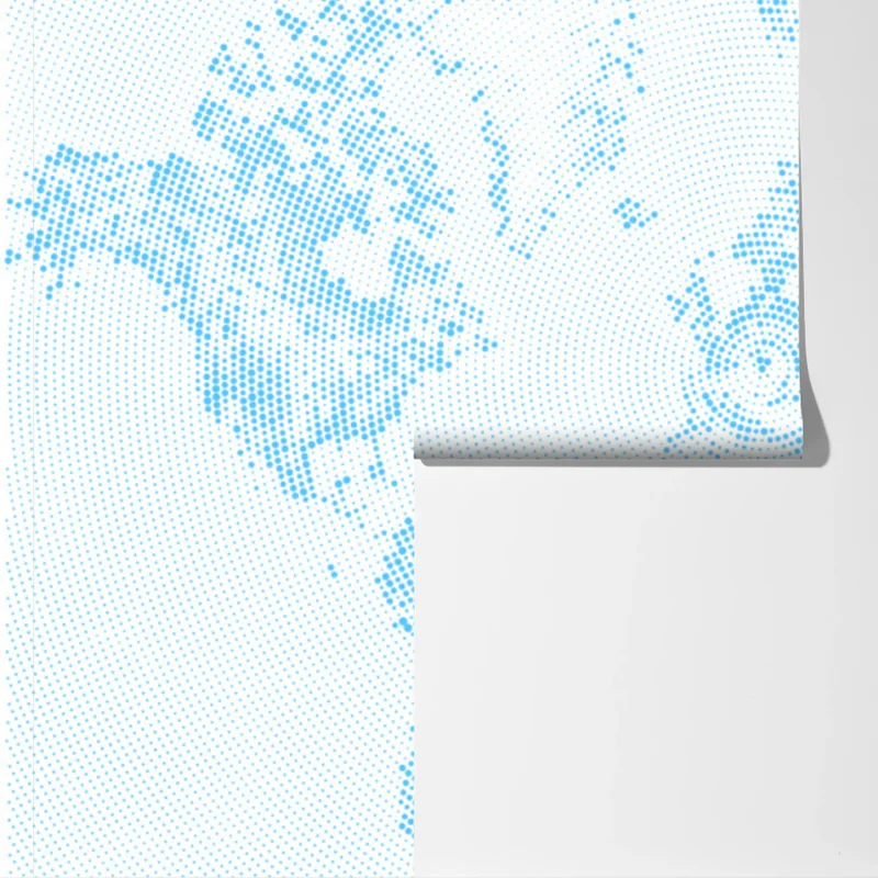 Fototapete türkise raster-weltkarte Fototapete türkise raster-weltkarte