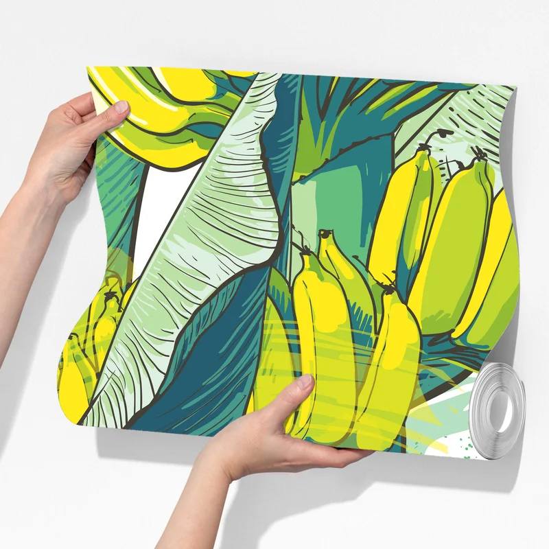 Fototapete tropische bananenblatt-illustration Fototapete tropische bananenblatt-illustration