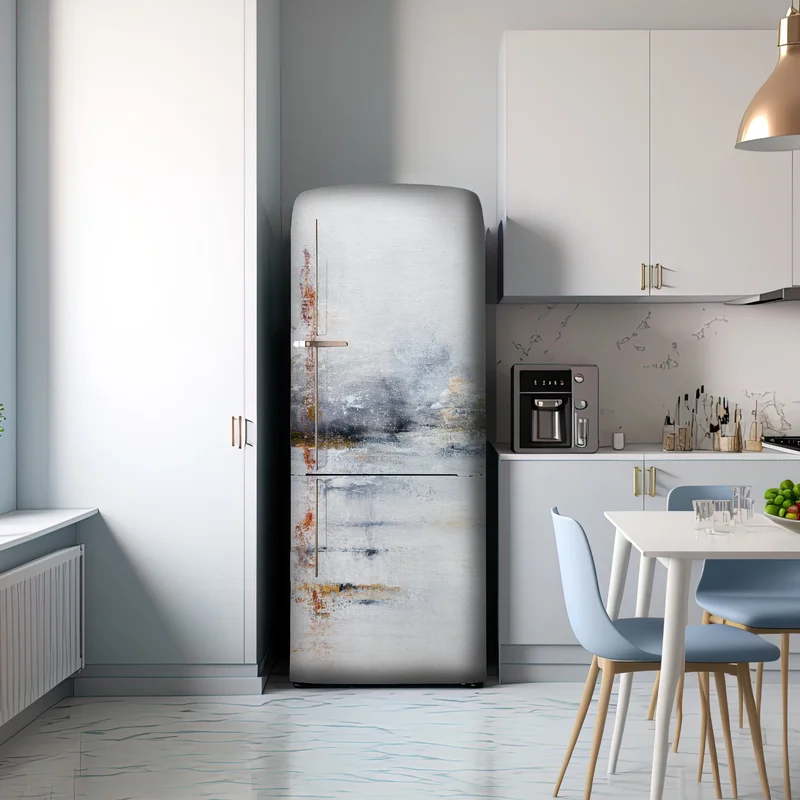 Kühlschrankaufkleber ruhige abstrakte landschaft in sanften neutralen tönen