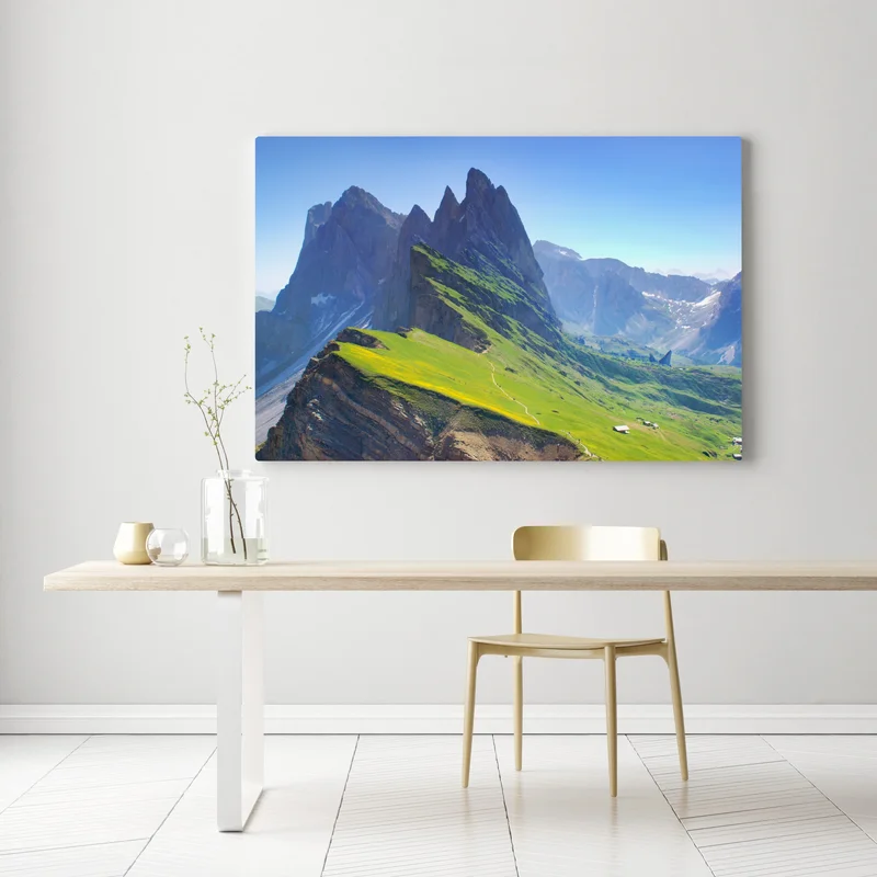 Leinwandbild majestätische Seceda in den Dolomiten Leinwandbild majestätische Seceda in den Dolomiten