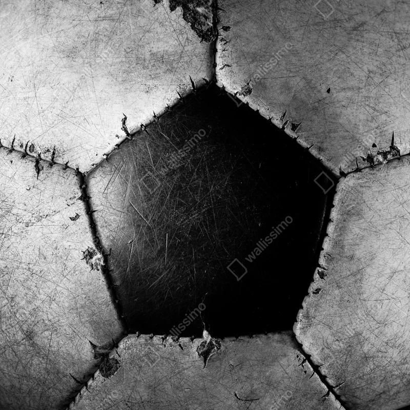 Kühlschrankaufkleber abgenutzter fußball - nahaufnahme Kühlschrankaufkleber abgenutzter fußball - nahaufnahme