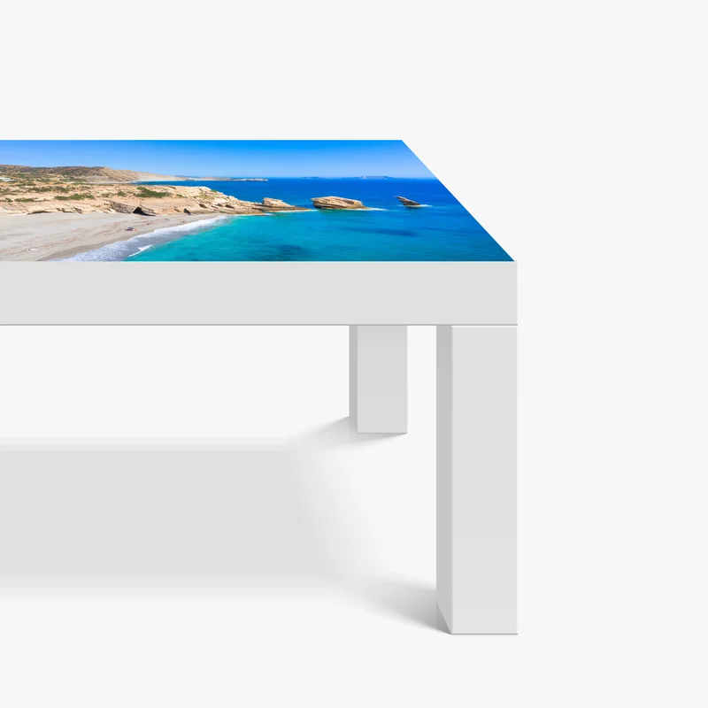 Tischaufkleber und Schreibtischaufkleber türkisfarbene küstenoase