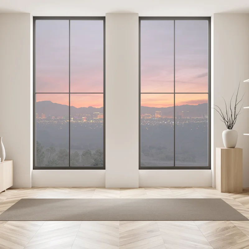 Fensteraufkleber Las Vegas panorama bei dämmerung