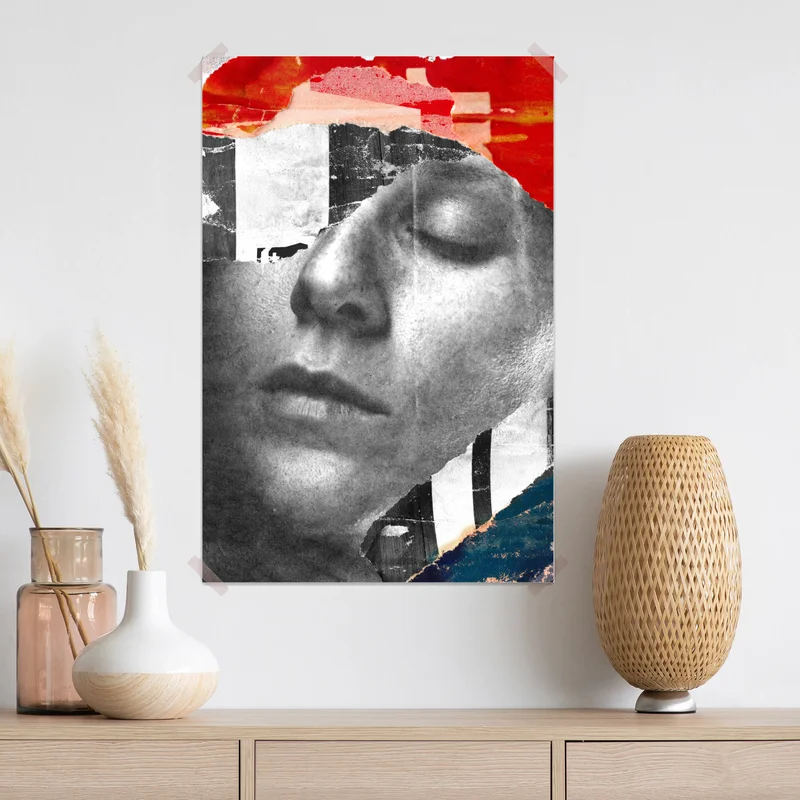 Poster zerrissene porträt-collage Poster zerrissene porträt-collage