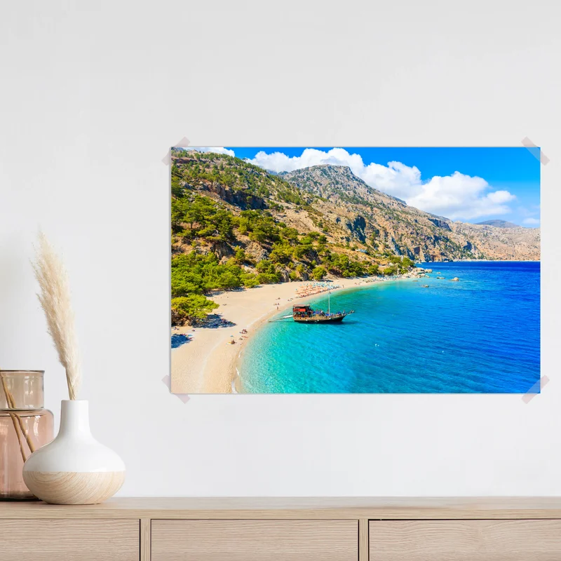Poster segelboot am Apella strand, Karpathos Poster segelboot am Apella strand, Karpathos