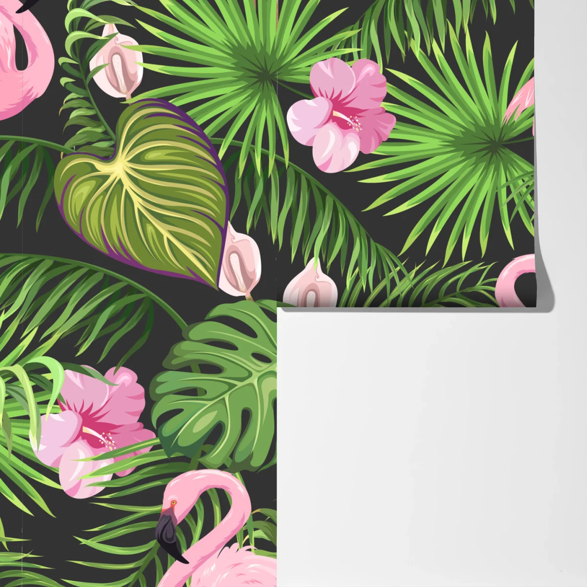 Fototapete rosa flamingo tropenmuster Fototapete rosa flamingo tropenmuster