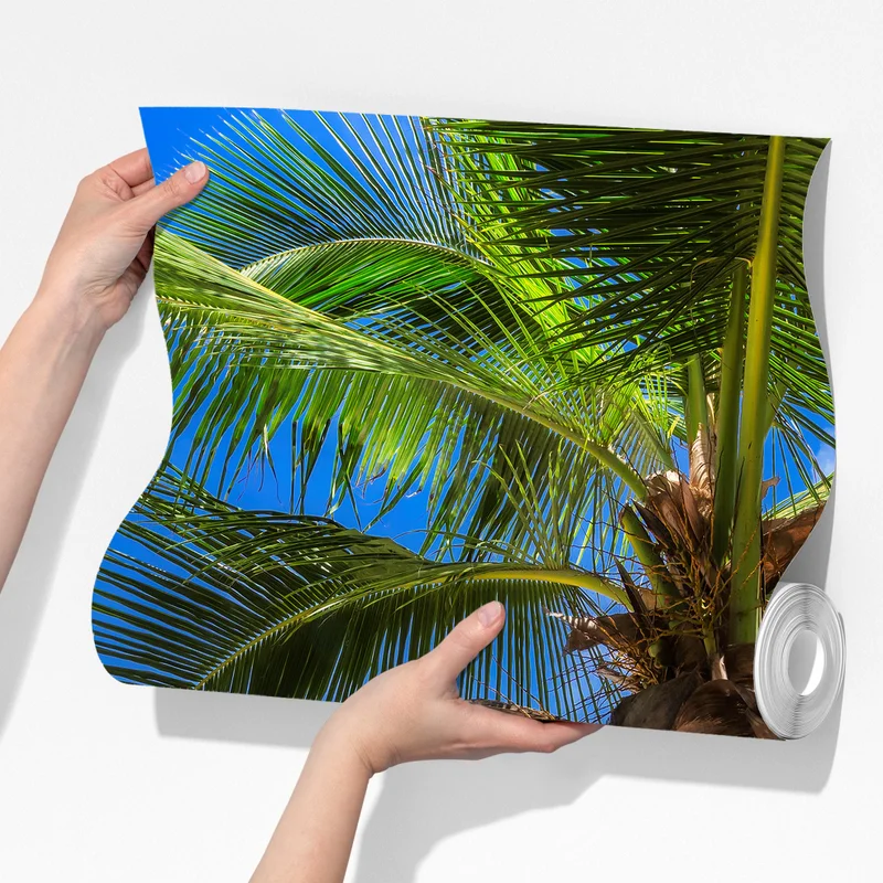 Fototapete tropischer strand mit palme Fototapete tropischer strand mit palme